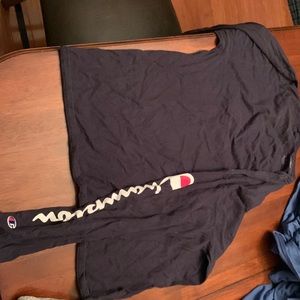 Mens Champion Long Sleeve Tee, Size Large